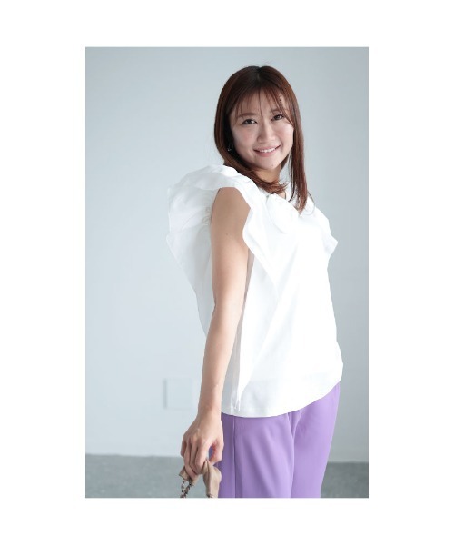 Sawa a la mode(サワアラモード)の「薔薇モチーフトップス(Tシャツ/カットソー・レディース・ブルー/ブラック/ホワイト/ピンク・FREE)」の16枚目の写真