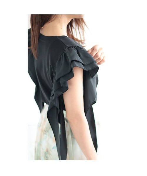 Sawa a la mode(サワアラモード)の「薔薇モチーフトップス(Tシャツ/カットソー・レディース・ブルー/ブラック/ホワイト/ピンク・FREE)」の18枚目の写真