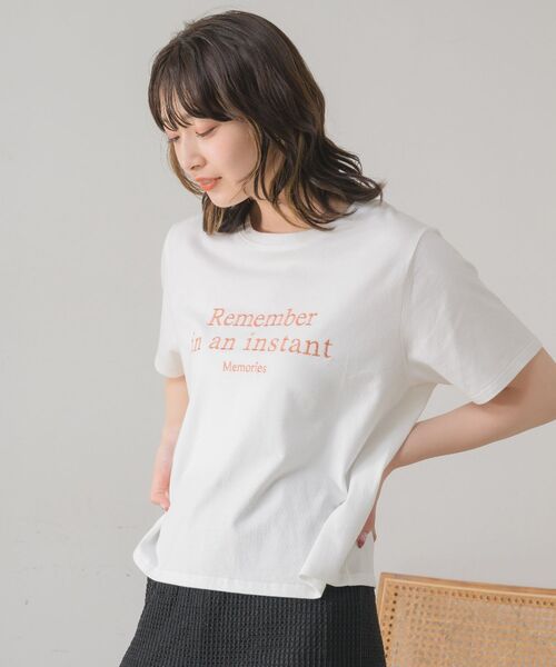 RETRO GIRL(レトロガール)の「ロゴ刺繍アソートTee(Tシャツ/カットソー・レディース・ホワイト/チャコールグレー/ブルー・FREE)」の12枚目の写真