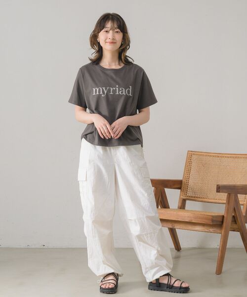 RETRO GIRL(レトロガール)の「ロゴ刺繍アソートTee(Tシャツ/カットソー・レディース・ホワイト/チャコールグレー/ブルー・FREE)」の20枚目の写真