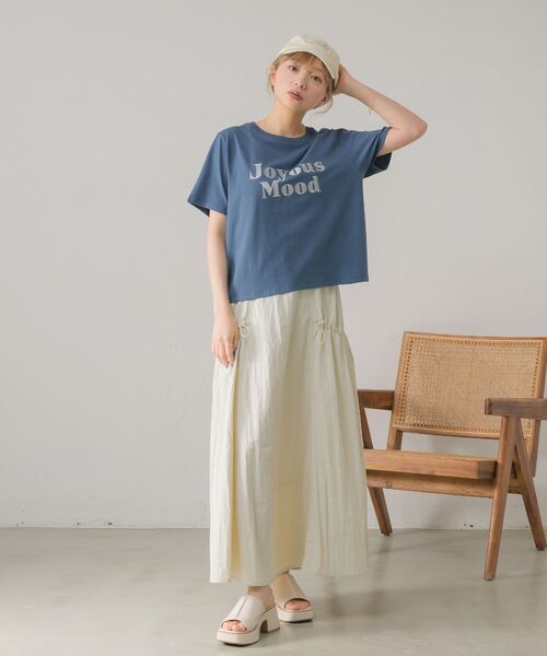 RETRO GIRL(レトロガール)の「ロゴ刺繍アソートTee(Tシャツ/カットソー・レディース・ホワイト/チャコールグレー/ブルー・FREE)」の17枚目の写真