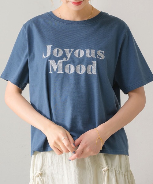 RETRO GIRL(レトロガール)の「ロゴ刺繍アソートTee(Tシャツ/カットソー・レディース・ホワイト/チャコールグレー/ブルー・FREE)」の3枚目の写真