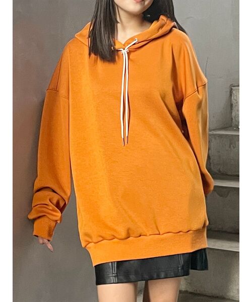 MURUA（ムルーア）の「カラーコードフーディ【WEB限定パーカー】（パーカー・レディース・ホワイト/ブラック/ネイビー/オレンジ・FREE）」の4枚目の写真