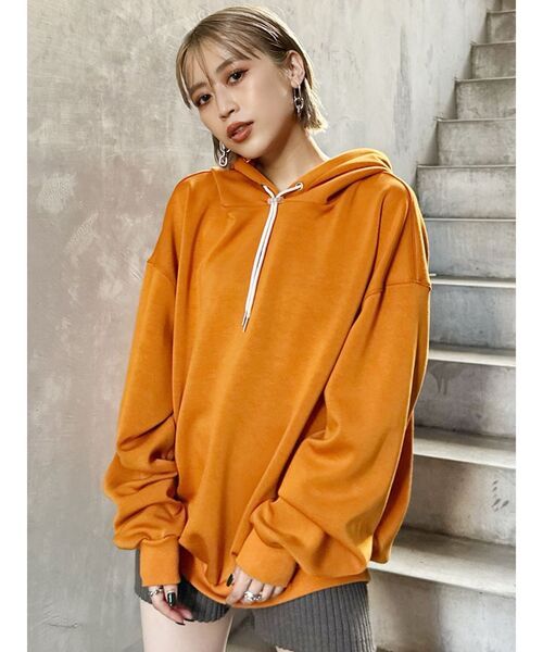 MURUA（ムルーア）の「カラーコードフーディ【WEB限定パーカー】（パーカー・レディース・ホワイト/ブラック/ネイビー/オレンジ・FREE）」の5枚目の写真