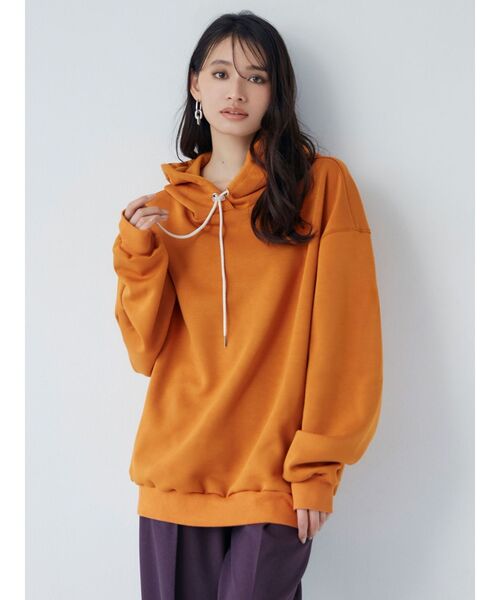 MURUA（ムルーア）の「カラーコードフーディ【WEB限定パーカー】（パーカー・レディース・ホワイト/ブラック/ネイビー/オレンジ・FREE）」の19枚目の写真