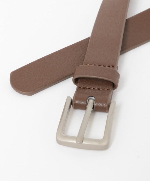 SMELLY（スメリー）の「マットバックルベルト（ベルト・レディース・ブラウン/ベージュ/ブラック・-）」の10枚目の写真