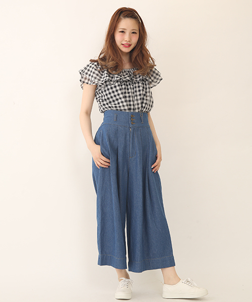 one after another NICE CLAUP（ワンアフターアナザーナイスクラップ）の「【ナイスクラップ】フレアー襟ブラウス（シャツ/ブラウス・レディース・オフホワイト/ネイビー/ブラック・FREE）」の13枚目の写真