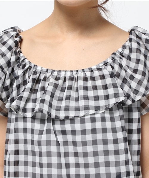 one after another NICE CLAUP（ワンアフターアナザーナイスクラップ）の「【ナイスクラップ】フレアー襟ブラウス（シャツ/ブラウス・レディース・オフホワイト/ネイビー/ブラック・FREE）」の7枚目の写真