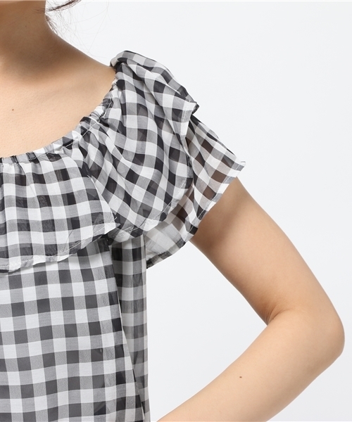 one after another NICE CLAUP（ワンアフターアナザーナイスクラップ）の「【ナイスクラップ】フレアー襟ブラウス（シャツ/ブラウス・レディース・オフホワイト/ネイビー/ブラック・FREE）」の8枚目の写真