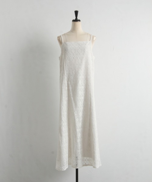 tocco closet（トッコ　クローゼット）の「【ZOZO限定】レースキャミワンピース（ワンピース・レディース・ブラック/オフホワイト・M）」の18枚目の写真
