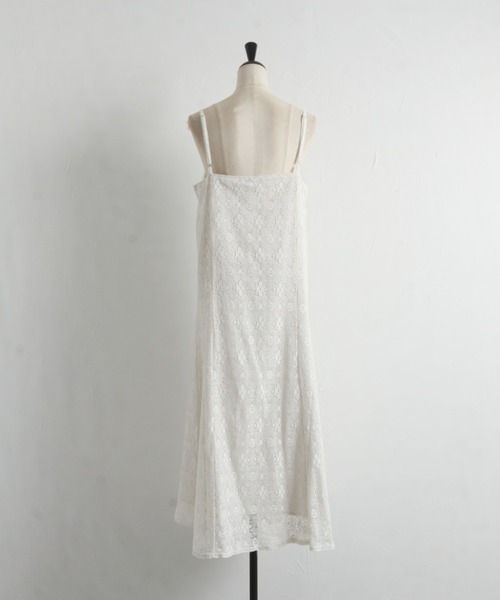 tocco closet（トッコ　クローゼット）の「【ZOZO限定】レースキャミワンピース（ワンピース・レディース・ブラック/オフホワイト・M）」の20枚目の写真