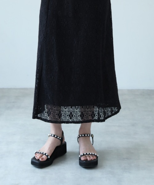tocco closet（トッコ　クローゼット）の「【ZOZO限定】レースキャミワンピース（ワンピース・レディース・ブラック/オフホワイト・M）」の13枚目の写真