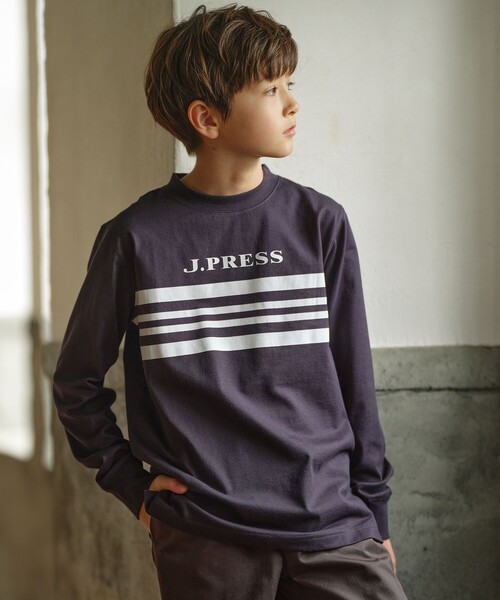 【110-130cm】BORDER×COMBI カットソー（Tシャツ/カットソー）｜J.PRESS（ジェイプレス）