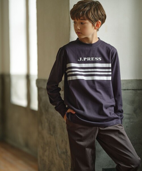 【110-130cm】BORDER×COMBI カットソー（Tシャツ/カットソー）｜J.PRESS（ジェイプレス）