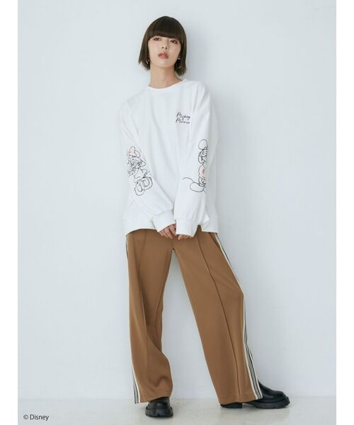 MURUA(ムルーア)の「サイドスリットトラックパンツ(その他パンツ・レディース・ブラック/ベージュ/ネイビー・FREE)」の6枚目の写真