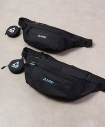 GERRY スマホ収納 ミニポーチ付 シンプルロゴ ポリエステル ウエストボディバッグ
