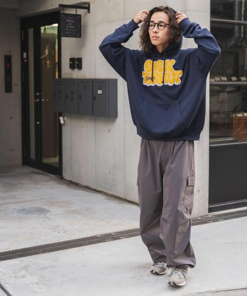 WEGO（ウィゴー）の「WEGO/ヘビーウエイトグラフィティプルパーカー（パーカー・メンズ・ネイビー/ブラック/グレー/ホワイト・LARGE/MEDIUM）」の10枚目の写真