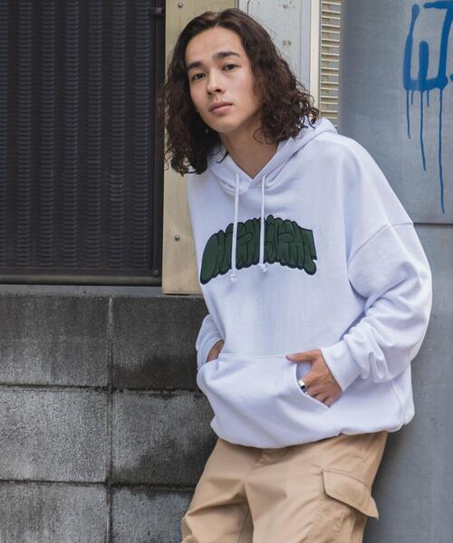 WEGO（ウィゴー）の「WEGO/ヘビーウエイトグラフィティプルパーカー（パーカー・メンズ・ネイビー/ブラック/グレー/ホワイト・LARGE/MEDIUM）」の15枚目の写真