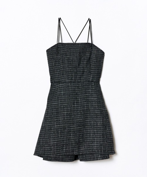 REDYAZEL（レディアゼル）の「ツィードキャミロンパース（つなぎ/オールインワン・レディース・オフホワイト/ネイビー/ブラック・FREE）」の22枚目の写真