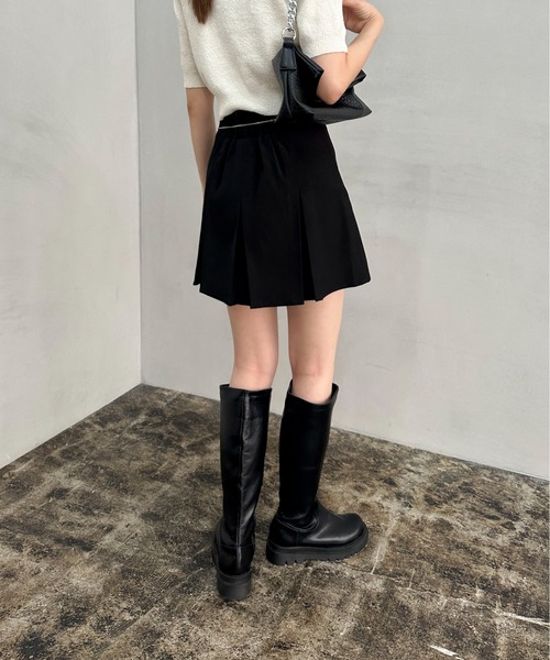 EPIMI E'PIMMY(エピミエピミー)の「ボックスプリーツミニスカート(スカート・レディース・ブラック/モカ/グレー・MEDIUM)」の15枚目の写真