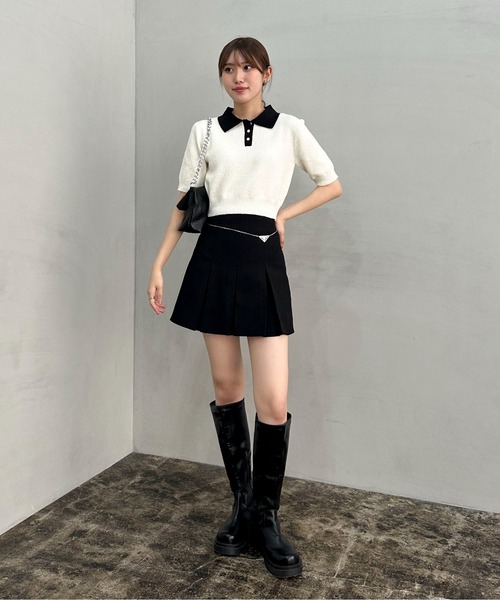 EPIMI E'PIMMY(エピミエピミー)の「ボックスプリーツミニスカート(スカート・レディース・ブラック/モカ/グレー・MEDIUM)」の17枚目の写真