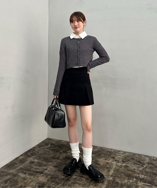 EPIMI E'PIMMY(エピミエピミー)の「ボックスプリーツミニスカート(スカート・レディース・ブラック/モカ/グレー・MEDIUM)」の20枚目の写真