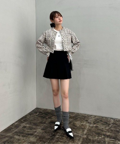 EPIMI E'PIMMY(エピミエピミー)の「ボックスプリーツミニスカート(スカート・レディース・ブラック/モカ/グレー・MEDIUM)」の19枚目の写真