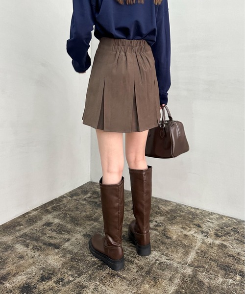 EPIMI E'PIMMY(エピミエピミー)の「ボックスプリーツミニスカート(スカート・レディース・ブラック/モカ/グレー・MEDIUM)」の10枚目の写真