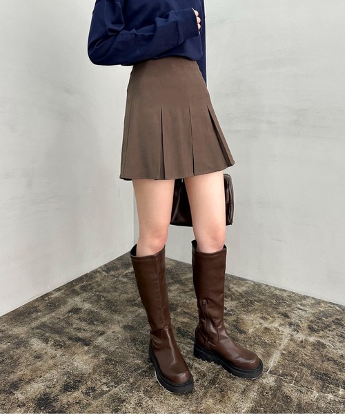 EPIMI E'PIMMY(エピミエピミー)の「ボックスプリーツミニスカート(スカート・レディース・ブラック/モカ/グレー・MEDIUM)」の11枚目の写真