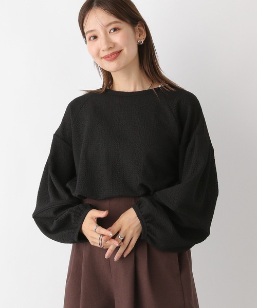 LEPSIM(レプシィム)の「ジャガードランタン長袖プルオーバー 974549(Tシャツ/カットソー・レディース・オフホワイト/オレンジ/ブラック・FREE)」の6枚目の写真