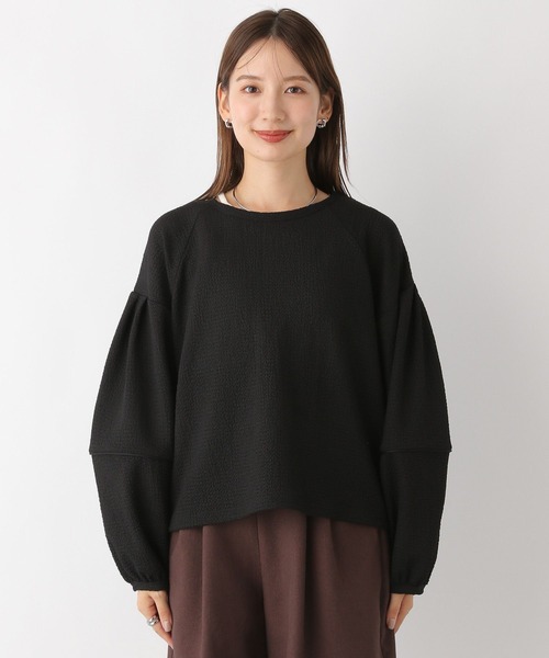 LEPSIM(レプシィム)の「ジャガードランタン長袖プルオーバー 974549(Tシャツ/カットソー・レディース・オフホワイト/オレンジ/ブラック・FREE)」の7枚目の写真