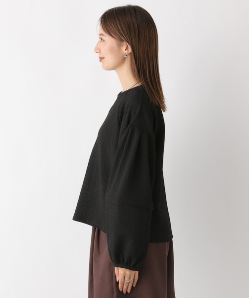 LEPSIM(レプシィム)の「ジャガードランタン長袖プルオーバー 974549(Tシャツ/カットソー・レディース・オフホワイト/オレンジ/ブラック・FREE)」の9枚目の写真