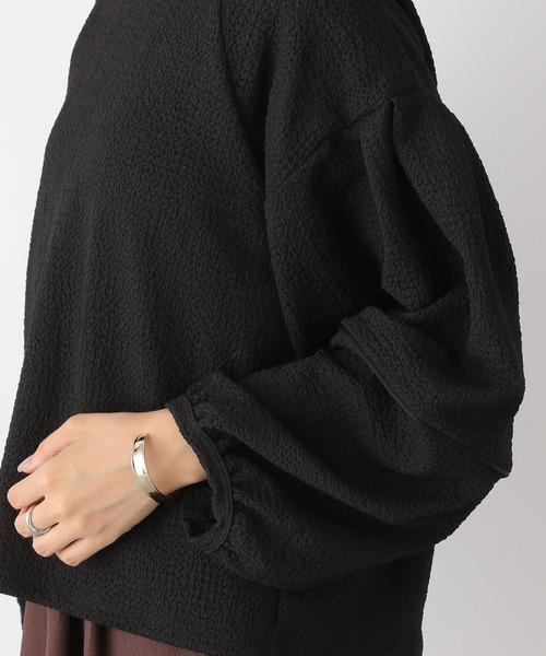 LEPSIM(レプシィム)の「ジャガードランタン長袖プルオーバー 974549(Tシャツ/カットソー・レディース・オフホワイト/オレンジ/ブラック・FREE)」の4枚目の写真