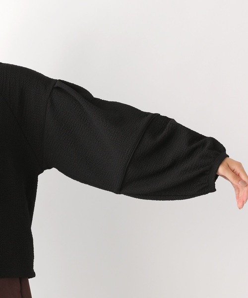 LEPSIM(レプシィム)の「ジャガードランタン長袖プルオーバー 974549(Tシャツ/カットソー・レディース・オフホワイト/オレンジ/ブラック・FREE)」の12枚目の写真