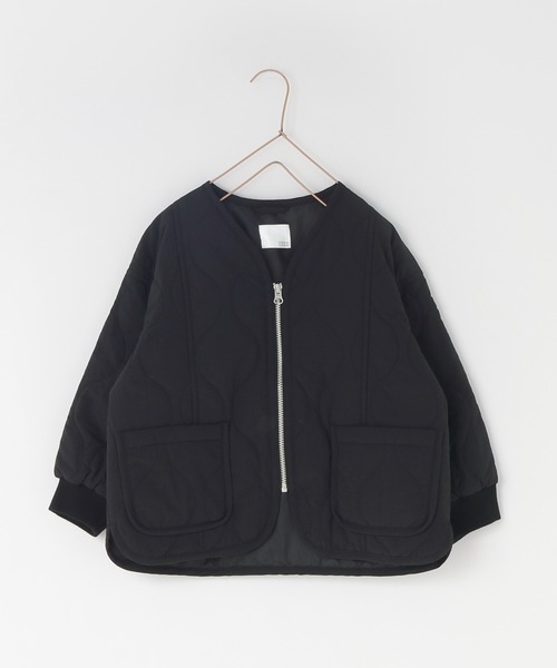 LOWRYS FARM（ローリーズファーム）の「キルティングブルゾン　903817（ミリタリージャケット・キッズ・ブラック/カーキ/アイボリー・110cm/120cm/130cm/140cm/150cm）」の6枚目の写真