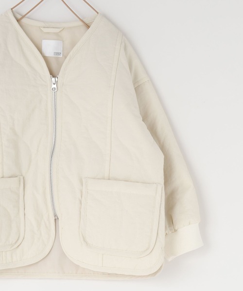 LOWRYS FARM（ローリーズファーム）の「キルティングブルゾン　903817（ミリタリージャケット・キッズ・ブラック/カーキ/アイボリー・110cm/120cm/130cm/140cm/150cm）」の13枚目の写真