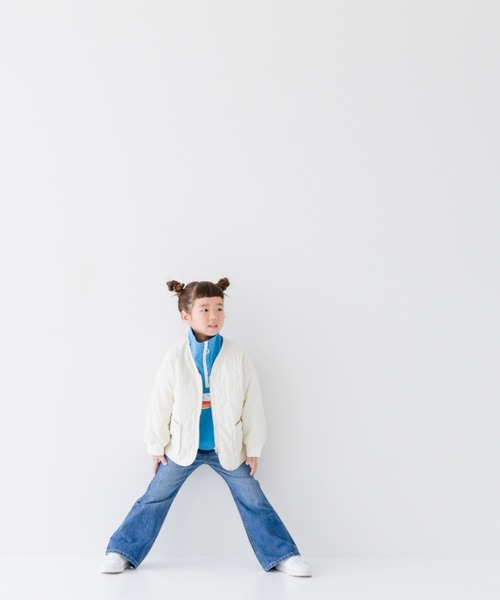 LOWRYS FARM（ローリーズファーム）の「キルティングブルゾン　903817（ミリタリージャケット・キッズ・ブラック/カーキ/アイボリー・110cm/120cm/130cm/140cm/150cm）」の16枚目の写真