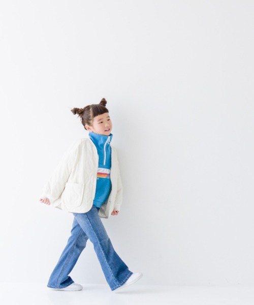 LOWRYS FARM（ローリーズファーム）の「キルティングブルゾン　903817（ミリタリージャケット・キッズ・ブラック/カーキ/アイボリー・110cm/120cm/130cm/140cm/150cm）」の17枚目の写真