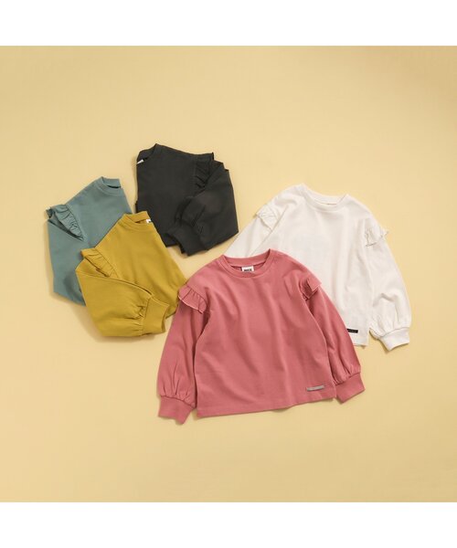 BREEZE(ブリーズ)の「【WEB限定】 フリルTシャツ(Tシャツ/カットソー・キッズ・イエロー/チャコール/ピンク/ミント/オフホワイト・130/100/90/80/120/110/140)」の11枚目の写真