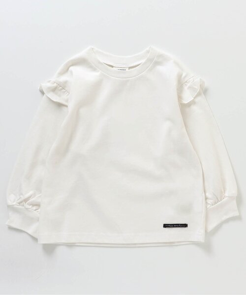 BREEZE(ブリーズ)の「【WEB限定】 フリルTシャツ(Tシャツ/カットソー・キッズ・イエロー/チャコール/ピンク/ミント/オフホワイト・130/100/90/80/120/110/140)」の16枚目の写真