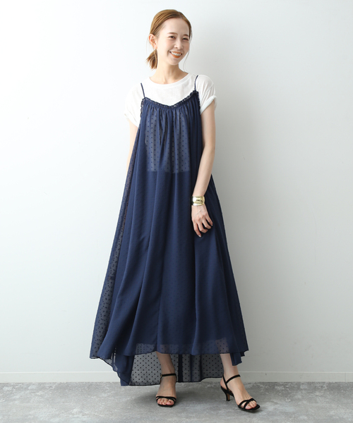 SLOBE IENA（スローブイエナ）の「ドットギャザーキャミ