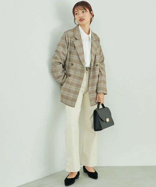 MAJESTIC LEGON（マジェスティックレゴン）の「ダブルテーラードジャケット（テーラードジャケット・レディース・グレー系その他/ブラウン系その他2・MEDIUM）」の3枚目の写真