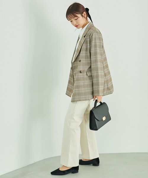 MAJESTIC LEGON（マジェスティックレゴン）の「ダブルテーラードジャケット（テーラードジャケット・レディース・グレー系その他/ブラウン系その他2・MEDIUM）」の4枚目の写真