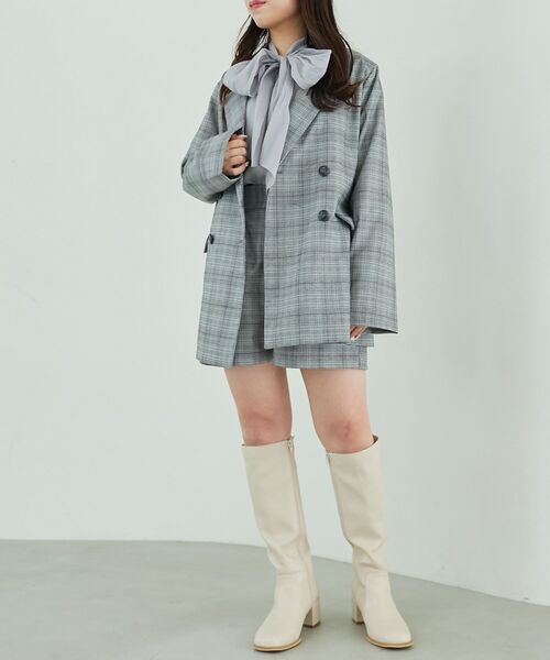 MAJESTIC LEGON（マジェスティックレゴン）の「ダブルテーラードジャケット（テーラードジャケット・レディース・グレー系その他/ブラウン系その他2・MEDIUM）」の11枚目の写真