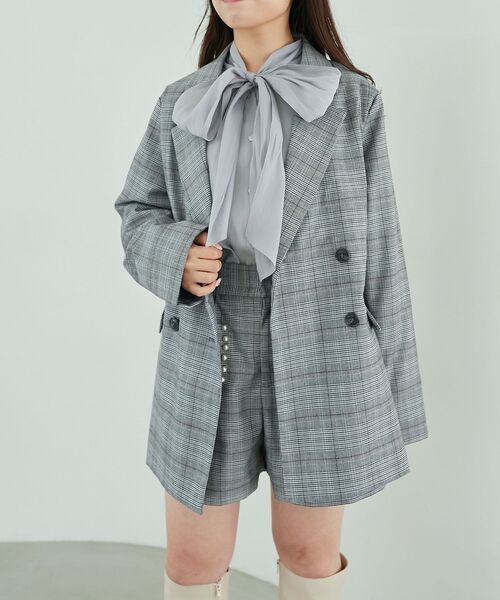 MAJESTIC LEGON（マジェスティックレゴン）の「ダブルテーラードジャケット（テーラードジャケット・レディース・グレー系その他/ブラウン系その他2・MEDIUM）」の15枚目の写真