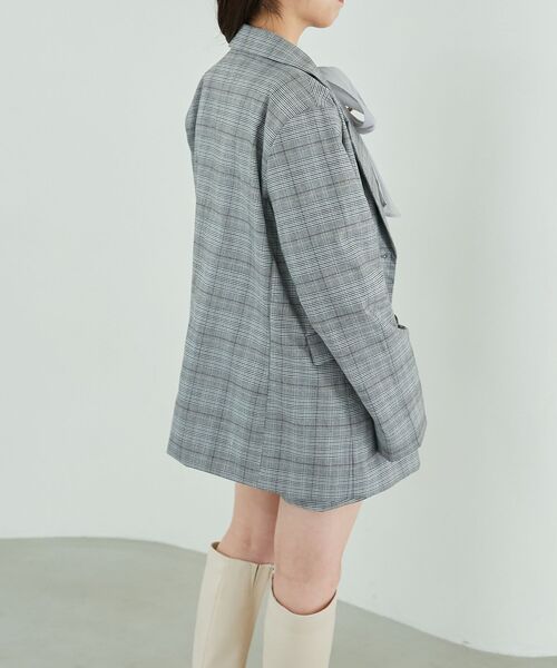 MAJESTIC LEGON（マジェスティックレゴン）の「ダブルテーラードジャケット（テーラードジャケット・レディース・グレー系その他/ブラウン系その他2・MEDIUM）」の18枚目の写真