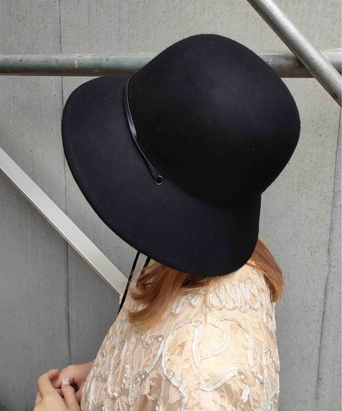 Casselini（キャセリーニ）の「Casselini(キャセリーニ)ナロウリボン付きハット（ハット・レディース・ブラウン/ピンク/ブラック・FREE）」の5枚目の写真