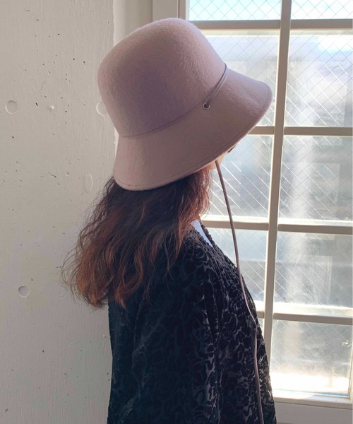 Casselini（キャセリーニ）の「Casselini(キャセリーニ)ナロウリボン付きハット（ハット・レディース・ブラウン/ピンク/ブラック・FREE）」の7枚目の写真
