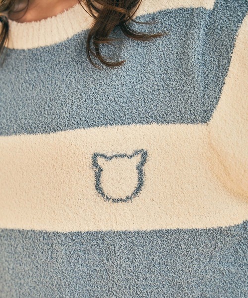 PAUL&JOE（ポールアンドジョー）の「【PAUL&JOE】モールヤーンボーダー　プルオーバー（ルームウェア/パジャマ・レディース・ブルー/グレー/パープル・M-L）」の13枚目の写真