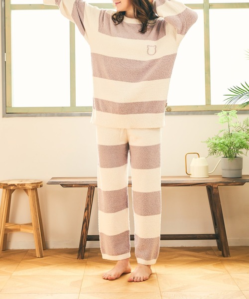 PAUL&JOE（ポールアンドジョー）の「【PAUL&JOE】モールヤーンボーダー　プルオーバー（ルームウェア/パジャマ・レディース・ブルー/グレー/パープル・M-L）」の10枚目の写真